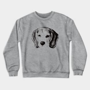 Beagle Puppy Face Design - A Beagle Christmas Gift Crewneck Sweatshirt